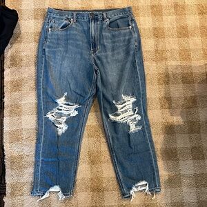 American Eagle Outfitters Ripped Blue Mom Jeans
